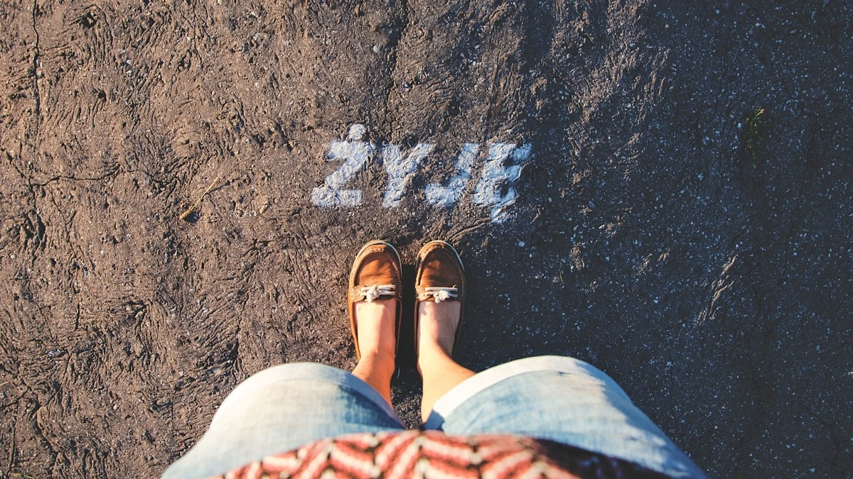 ZYJE stamped in the ground